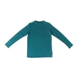 Drug Stores Japan Vintage Y2K Mock‎ Neck Long Sleeve T Shirt Green S
